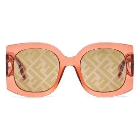 fendi logo trim sunglasses|oversized fendi sunglasses.